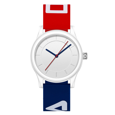 Περιστασιακός αθλητισμός Wristwatch ρολογιών λουριών σιλικόνης 10mm ακρυλικός καθρέφτης πάχους