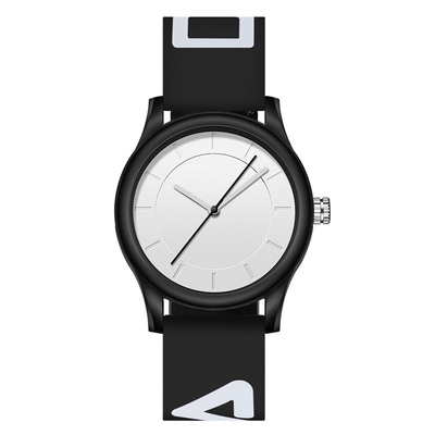 Περιστασιακός αθλητισμός Wristwatch ρολογιών λουριών σιλικόνης 10mm ακρυλικός καθρέφτης πάχους
