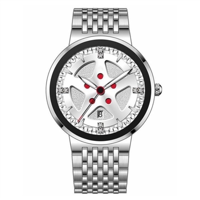Αδιάβροχο Chronograph ανοξείδωτου λεπτό ημερολογιακό αυτόματο μηχανικό ρολόι ρολογιών
